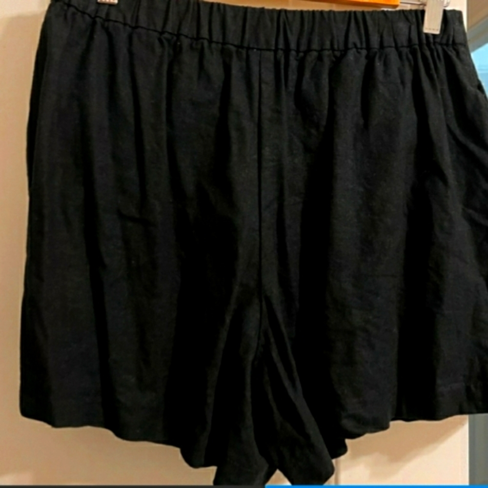 Old Navy Black Linen Blend Skort with Wrap Front - XXL - Picture 3 of 5